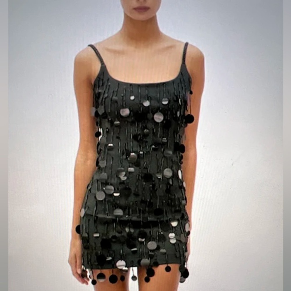 Rat & Boa Black Sequin Mini Dress